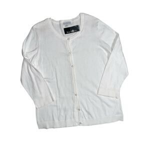 Kim Rogers True White Spring Cardigan Sweater size Medium